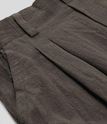 High Waisted Pocket Wide Leg Flowy Solid Palazzo Women Smart Casual Linen-Feel Pants