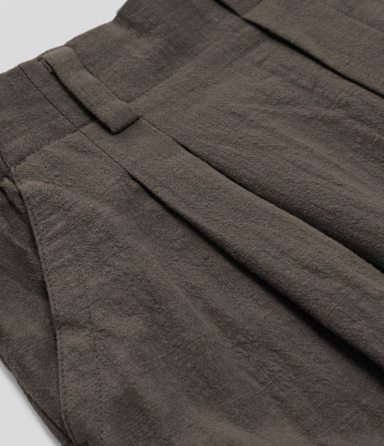 High Waisted Pocket Wide Leg Flowy Solid Palazzo Women Smart Casual Linen-Feel Pants