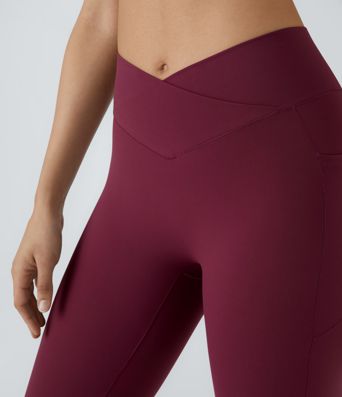 Patitoff™ 2.0 Pet Hair Resistant High Waisted Crossover Side Pocket Yoga Leggings