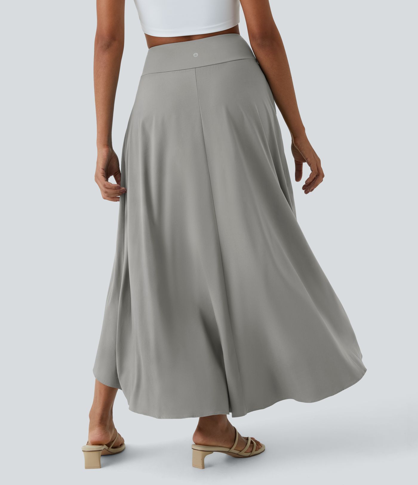 Breezeful™ High Waisted High Low Ruffle 2-in-1 Flowy Quick Dry Casual Regular Maxi Skirt