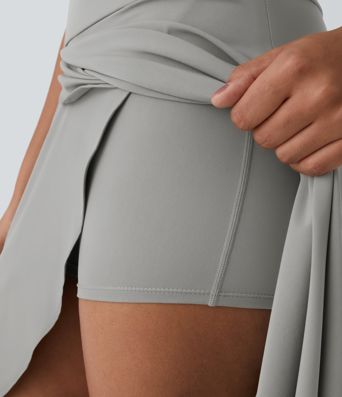 Breezeful™ High Waisted High Low Ruffle 2-in-1 Flowy Quick Dry Casual Regular Maxi Skirt