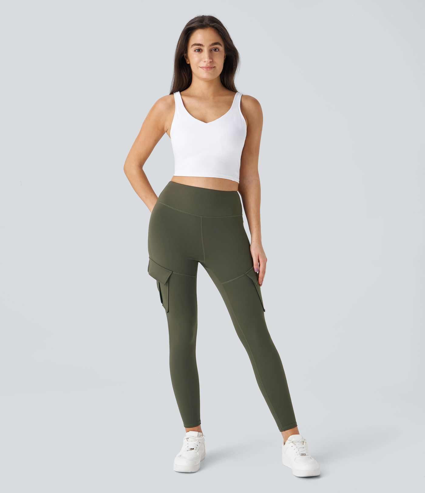 DayStretch High Waisted Cargo Pocket Skinny Yoga Leggings