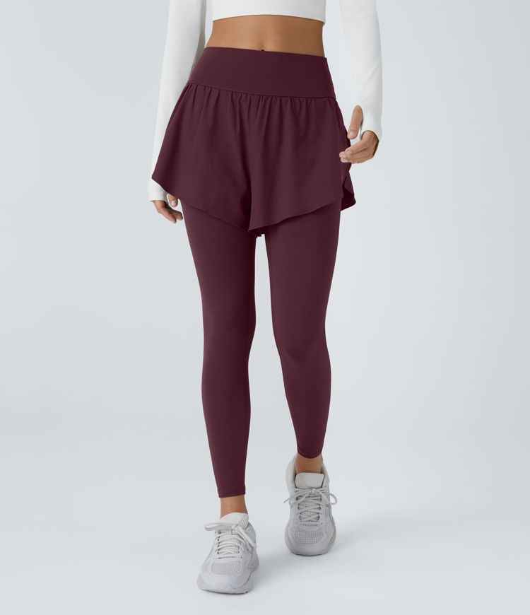 Breezeful™ High Waist Reflective Dot Side Pocket 2-in-1 7/8 Quick Dry Training Leggings