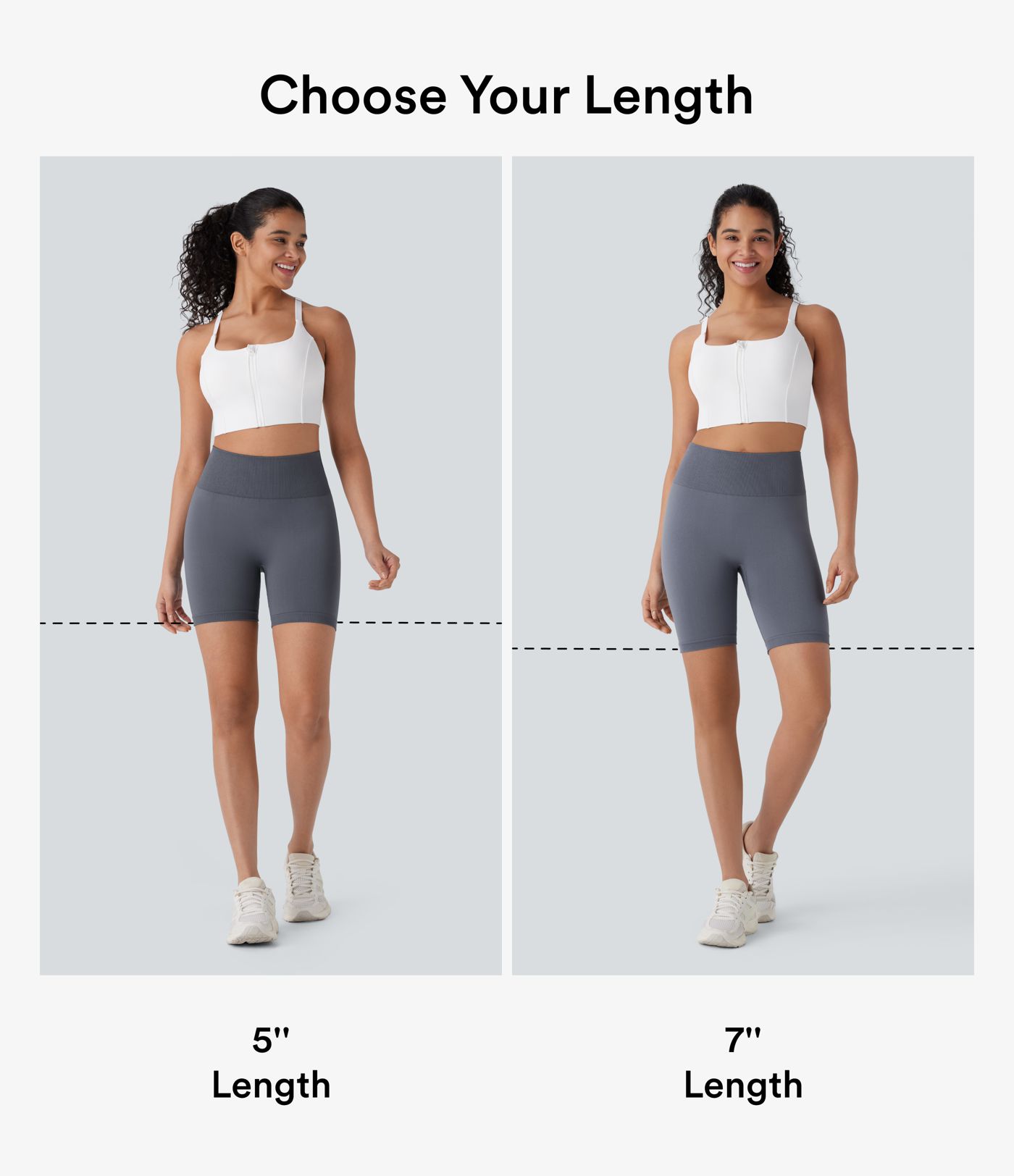 OneForm Seamless Flow High Waisted Scrunch Yoga Biker Shorts 5''