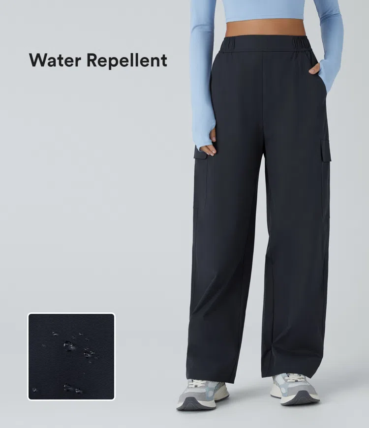 Wasserabweisende, verschleißfeste Camping-Cargohose mit hohem Bund und mehreren Taschen