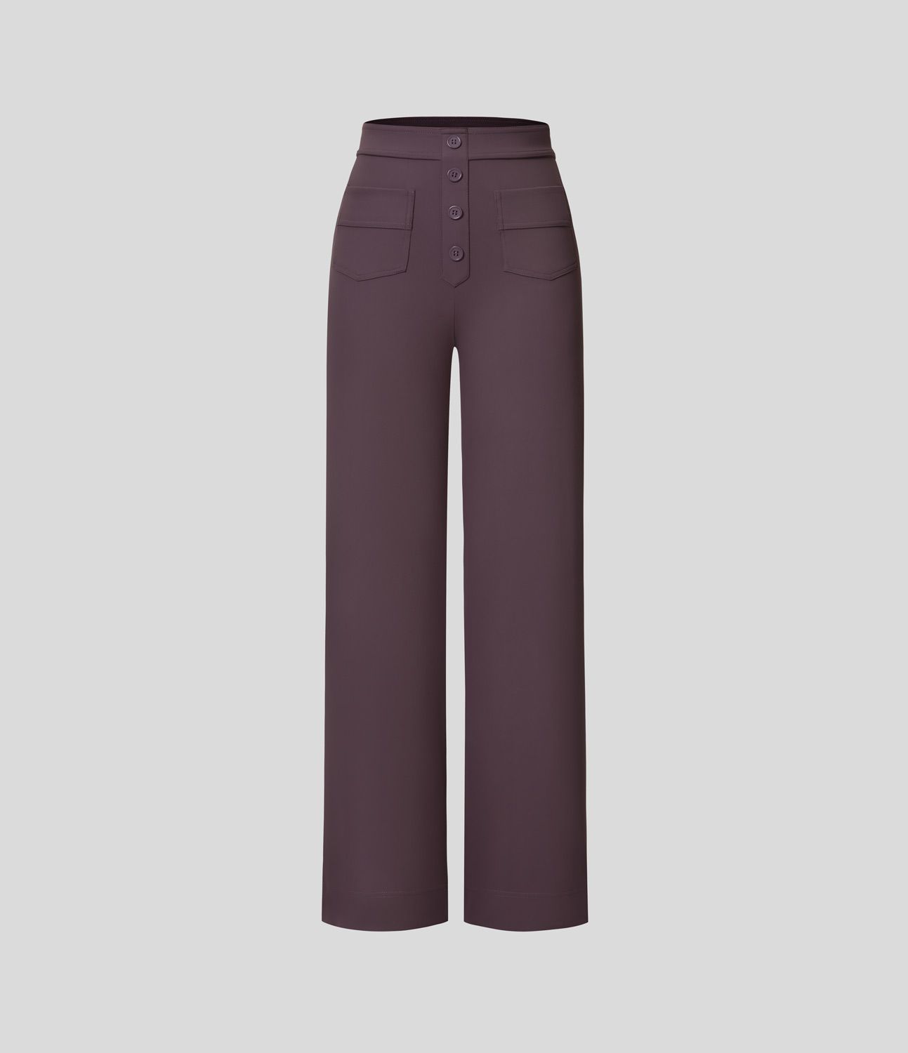 High Waisted with Pockets Straight Leg Stretchy Casual Pants
