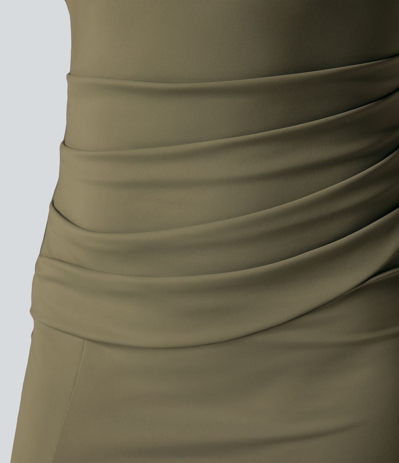 Robe Casual Midi Corset Moulante Encolure Carrée Dos Nu Ruchée