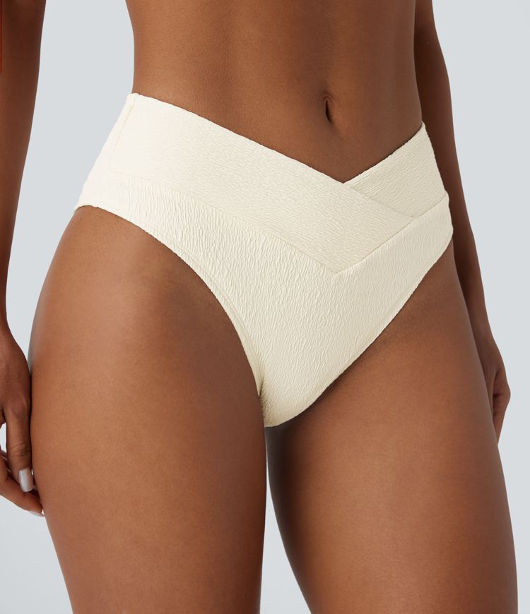 Traje baño bikini textura cruzada