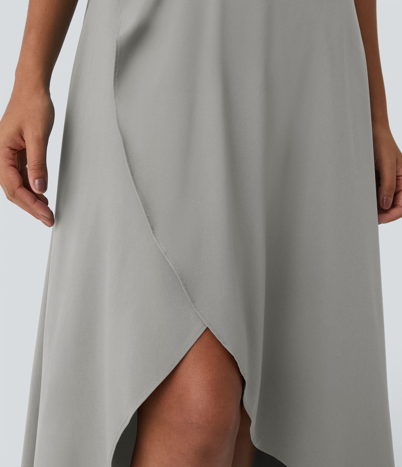 Breezeful™ High Waisted High Low Ruffle 2-in-1 Flowy Quick Dry Casual Regular Maxi Skirt