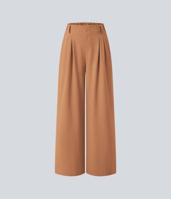 Halara Flex™ High Waisted Pocket Wide Leg Waffle Work Pants