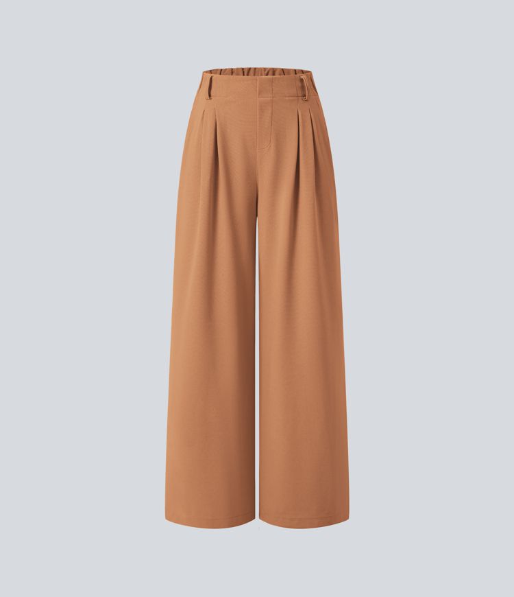 Halara Flex™ High Waisted Pocket Wide Leg Waffle Work Pants