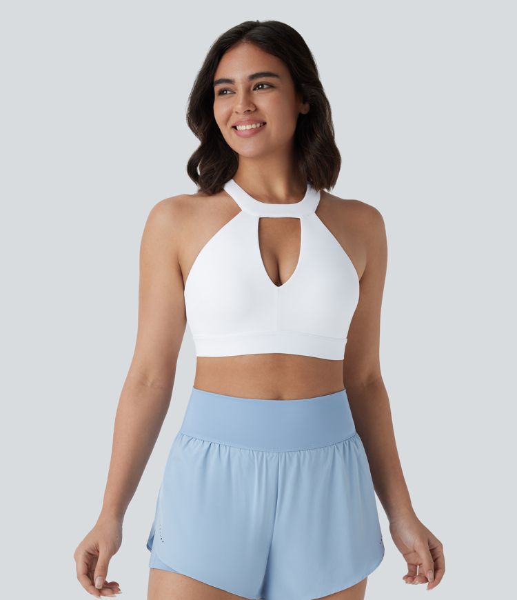 SpeedWave™ Medium Support Backless Cut Out Quick Dry Running Sports Bra