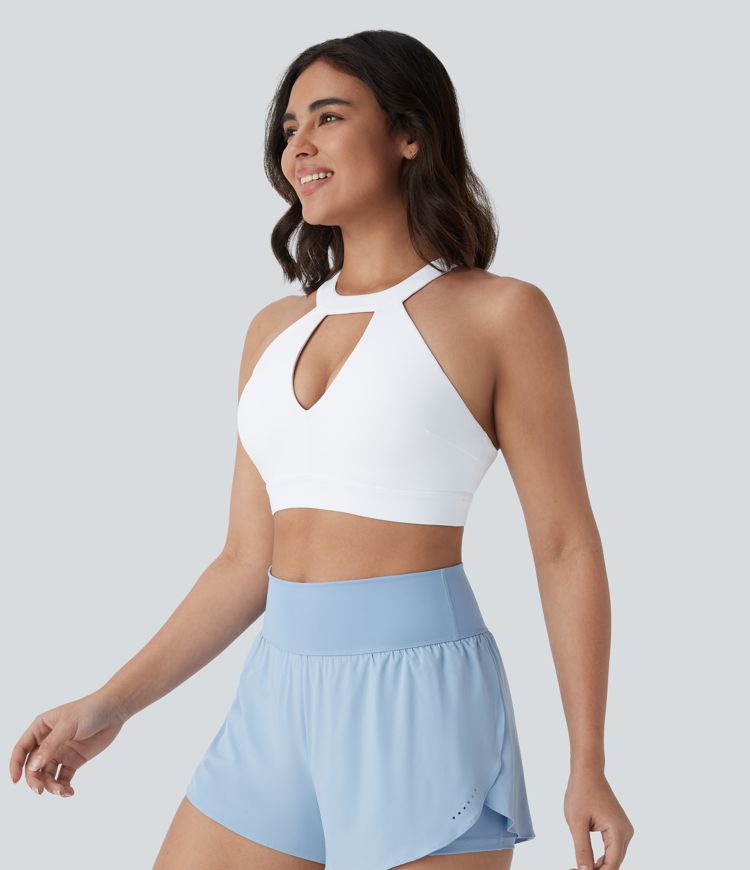 SpeedWave™ bėgimo topas su vidutine atrama, kirptu dizainu ir greitu džiūvimu