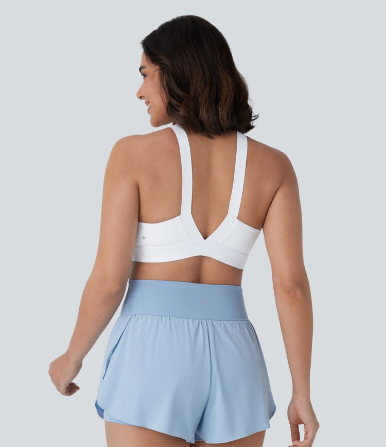 SpeedWave™ Medium Support Backless Cut Out Quick Dry Running Sports Bra