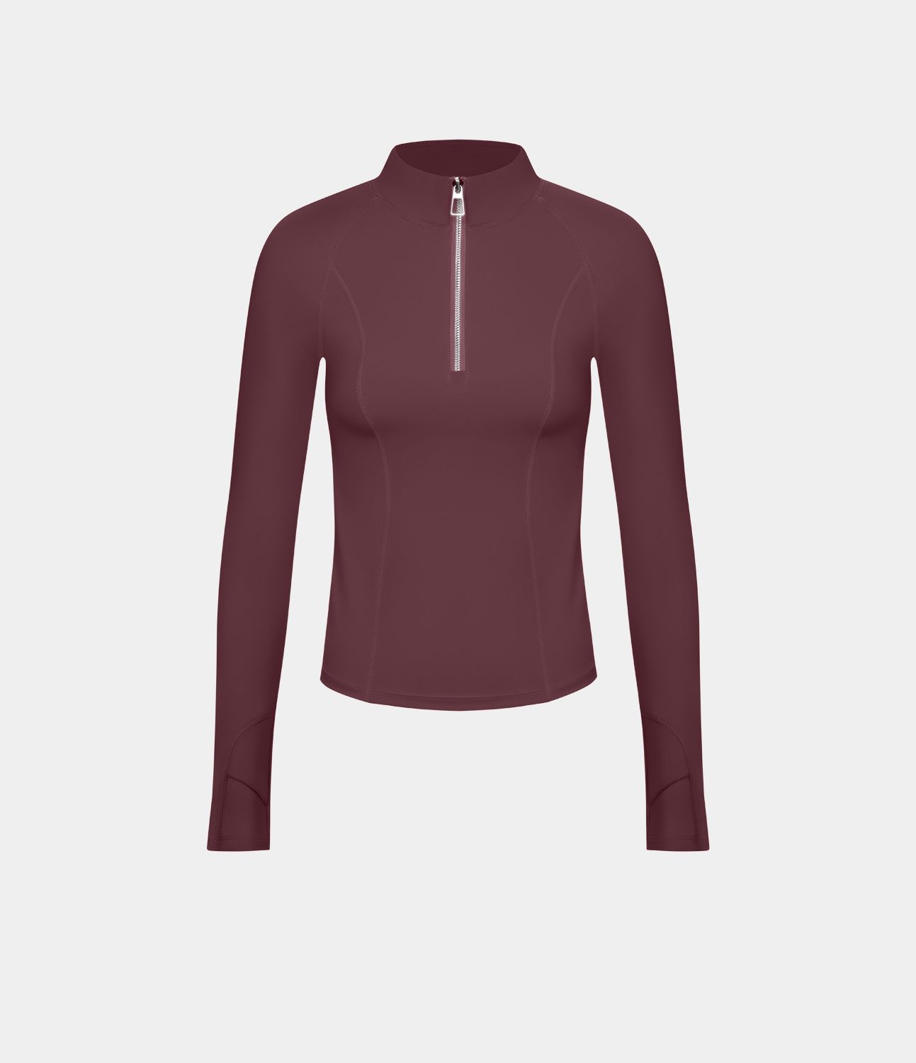 Softlyzero™ Plush Top deportivo yoga media cremallera agujeros para pulgares