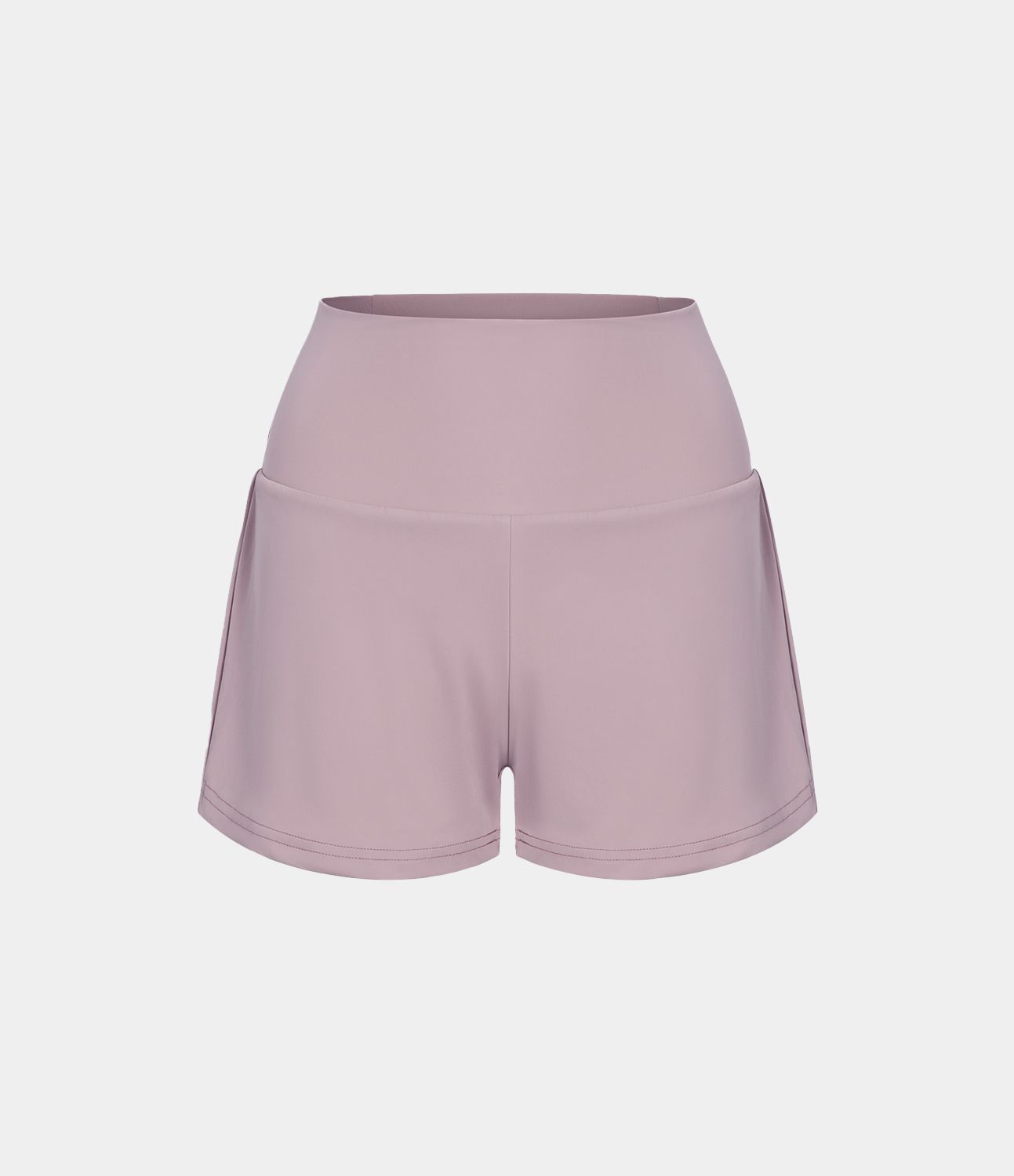 Pantalón corto yoga 2 en 1 tiro alto bolsillo trasero lateral oculto 7.5cm