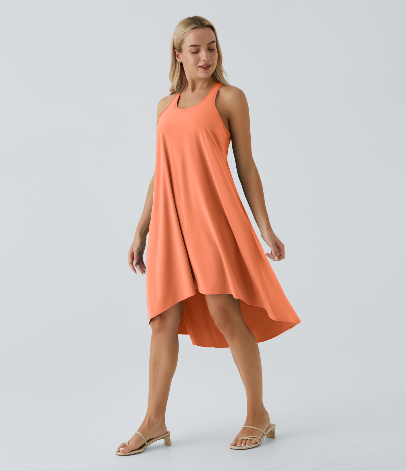Breezeful™ RacerPocket High Low Flowy Midi Quick Dry Casual Dress Breezeful™ RacerPocket High Low Flowy Midi Quick Dry Casual Dress