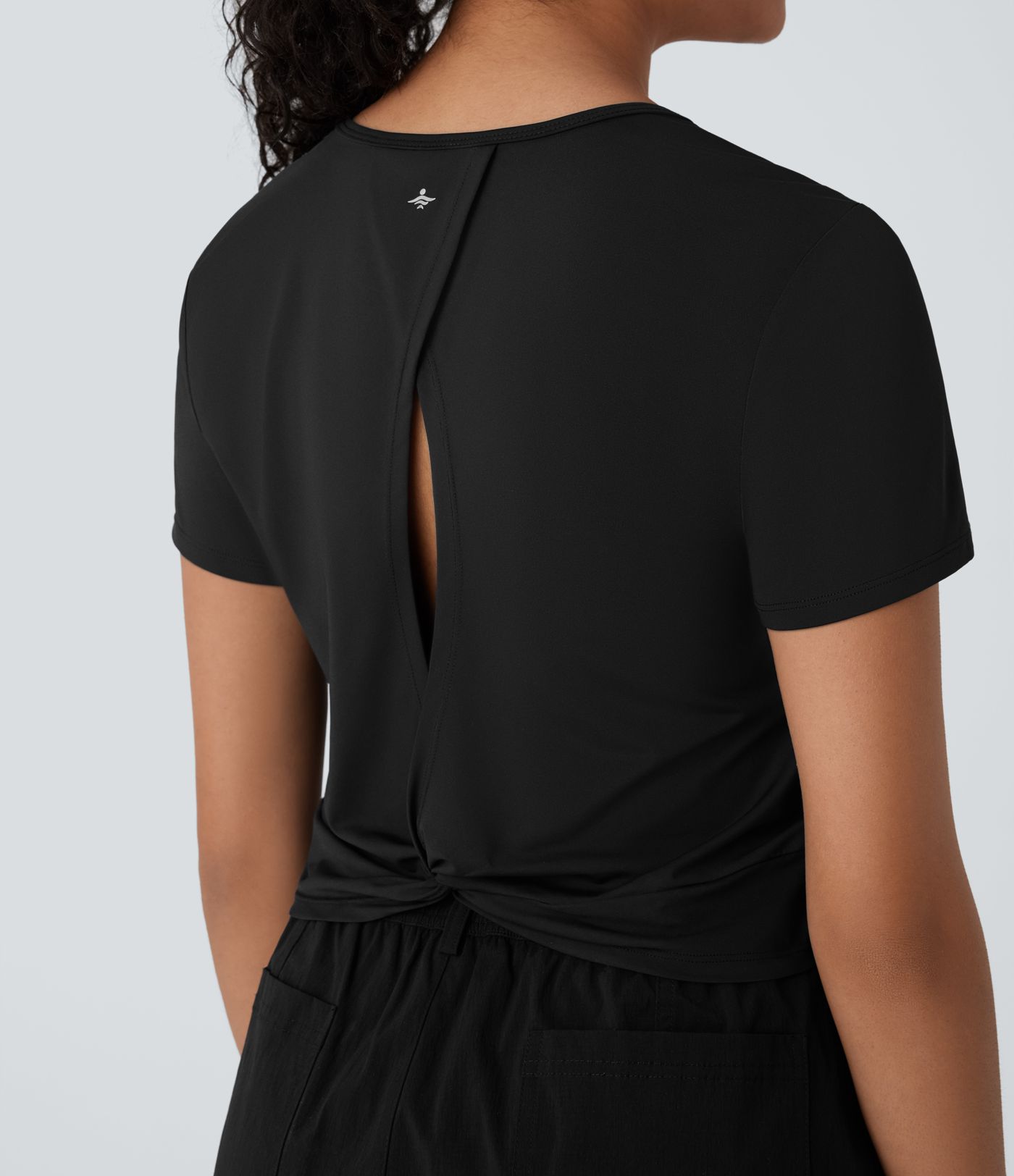 Cut Out Cropped Hiking Sports Top-UPF40+