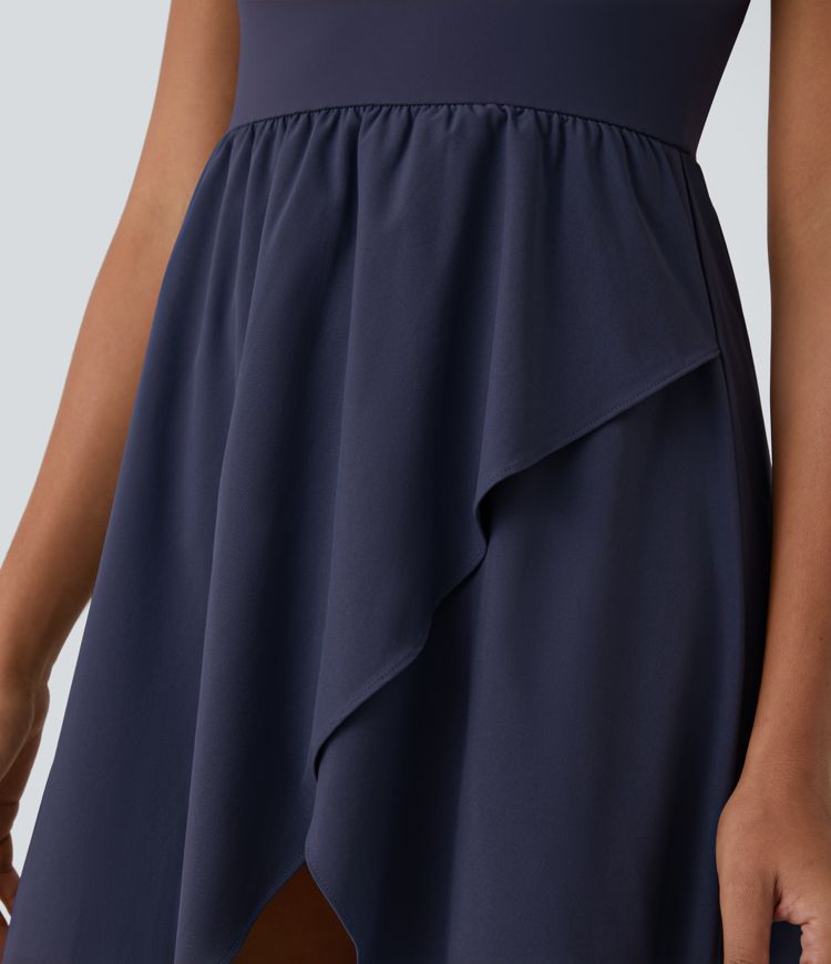 Breezeful™ High Low 2-Piece Pocket Flowy Midi Quick Dry Casual Dress