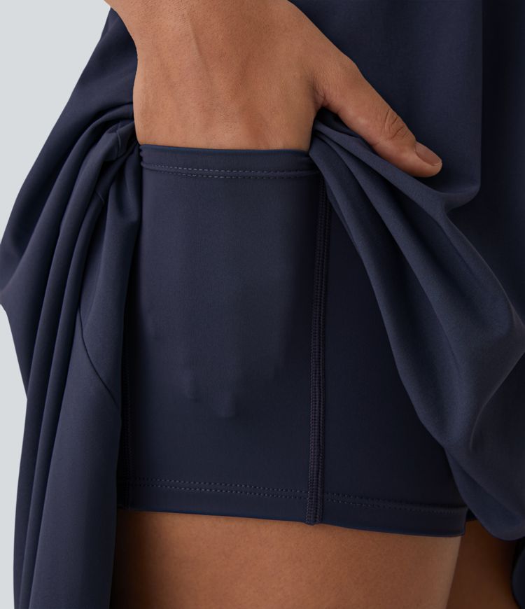 Breezeful™ High Low 2-Piece Pocket Flowy Midi Quick Dry Casual Dress