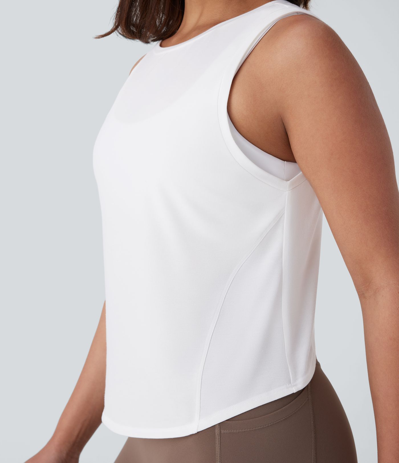 Front and Back Wearable V Shaped Hem Quick Dry Workout Tank Vest Top