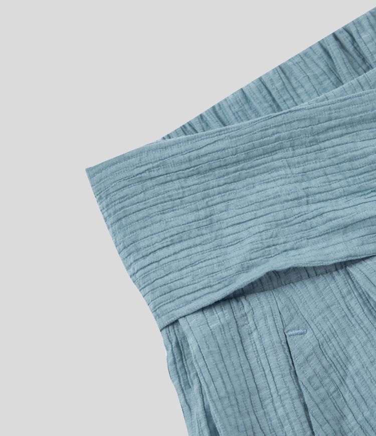 Falda midi casual fluida con abertura en el bolsillo lateral con cordones de talle alto