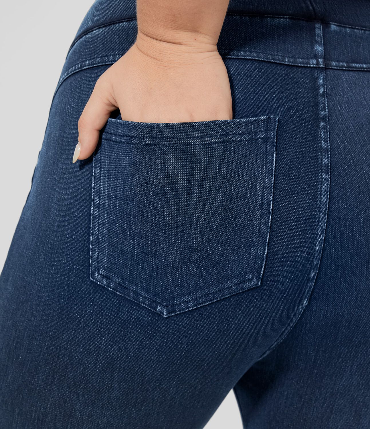 Halara Flex™ Leggings décontractés taille haute en tricot extensible avec poche latérale arrière et grande taille