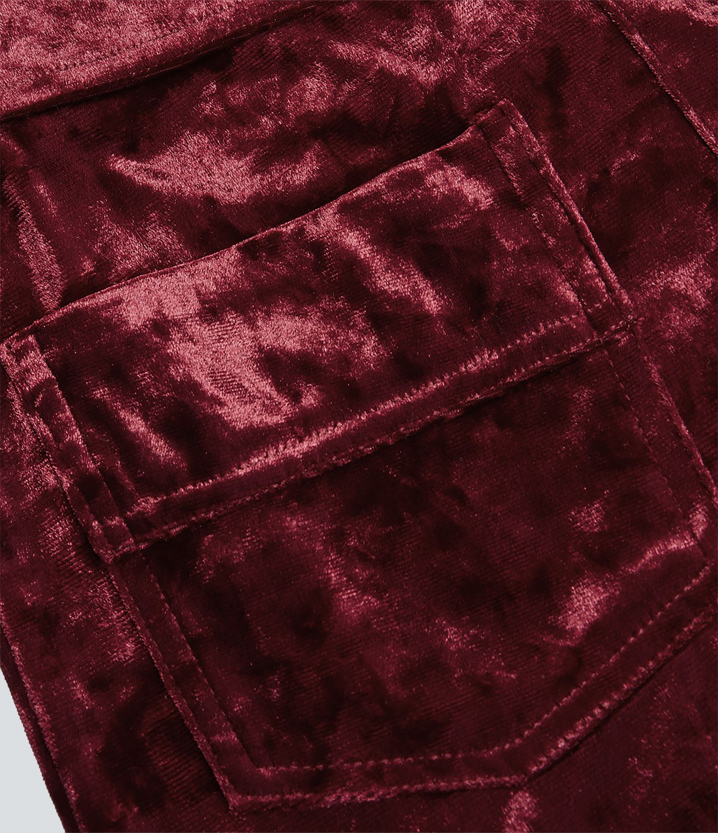 High Waisted Pockets Straight Leg Velvet Casual Pants