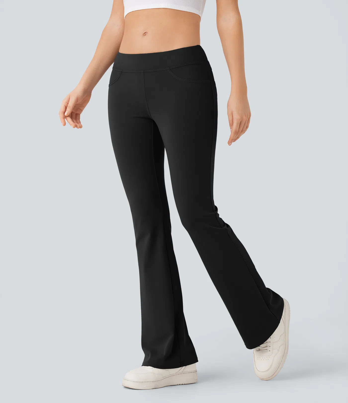 Leggings  acampanado bolsillo trasero tiro bajo