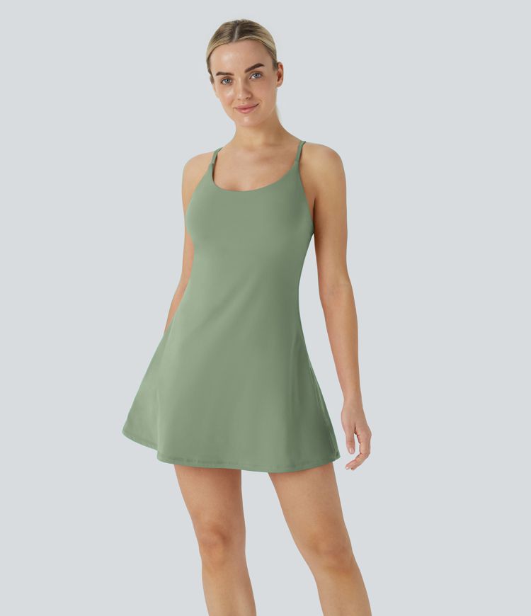 SoftlyZero™ Plush Backless Active Dress A-C Cups
