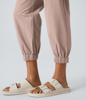 Mid Rise Casual Cotton Joggers with Pockets