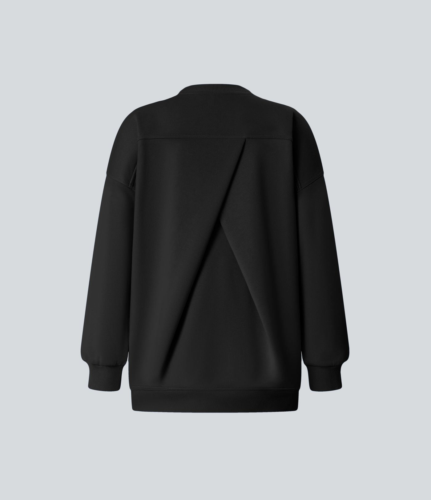 Sweat-shirt décontracté en polaire, col rond, manches longues, poches latérales, coupe oversize