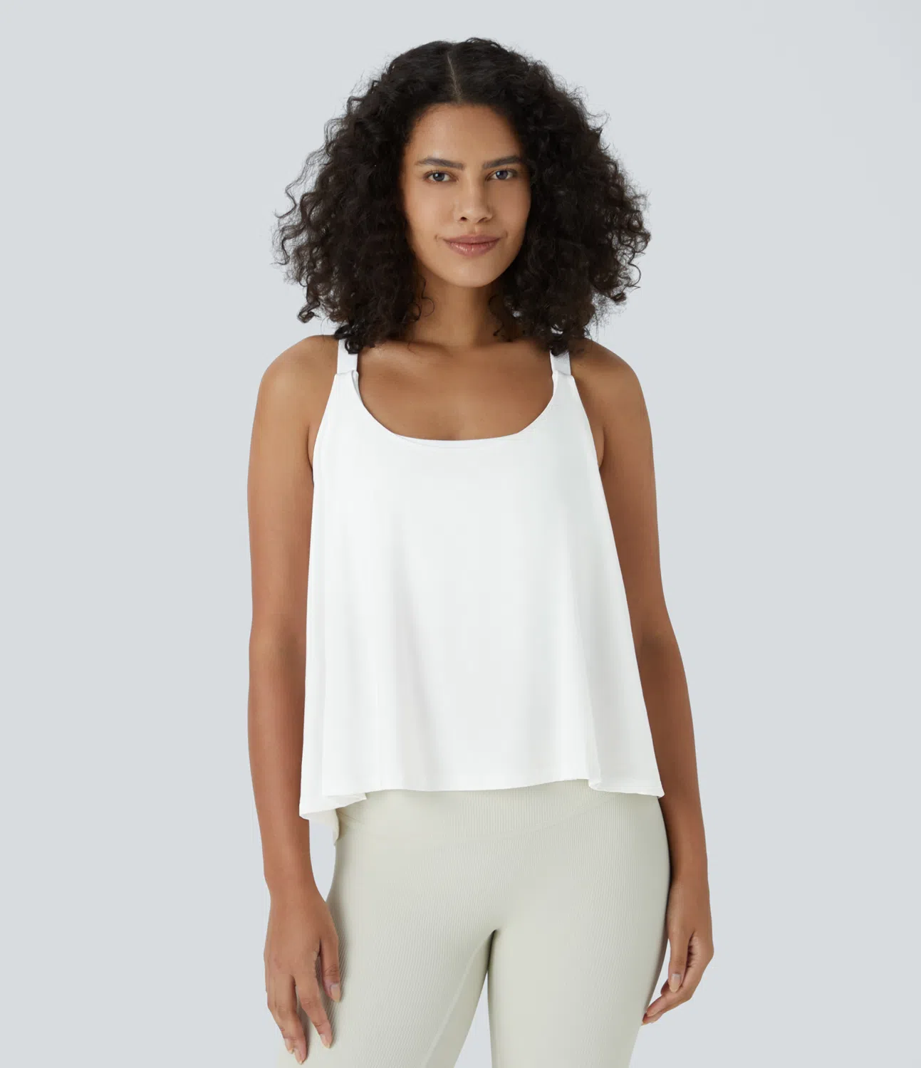 UNIQ Backless Cross Drape 2-in-1 Workout Tank Top