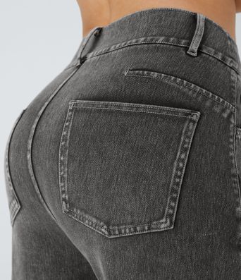 Halara Flex™ Mid Rise Taskut Barrel-lahkeiset Työfarkut