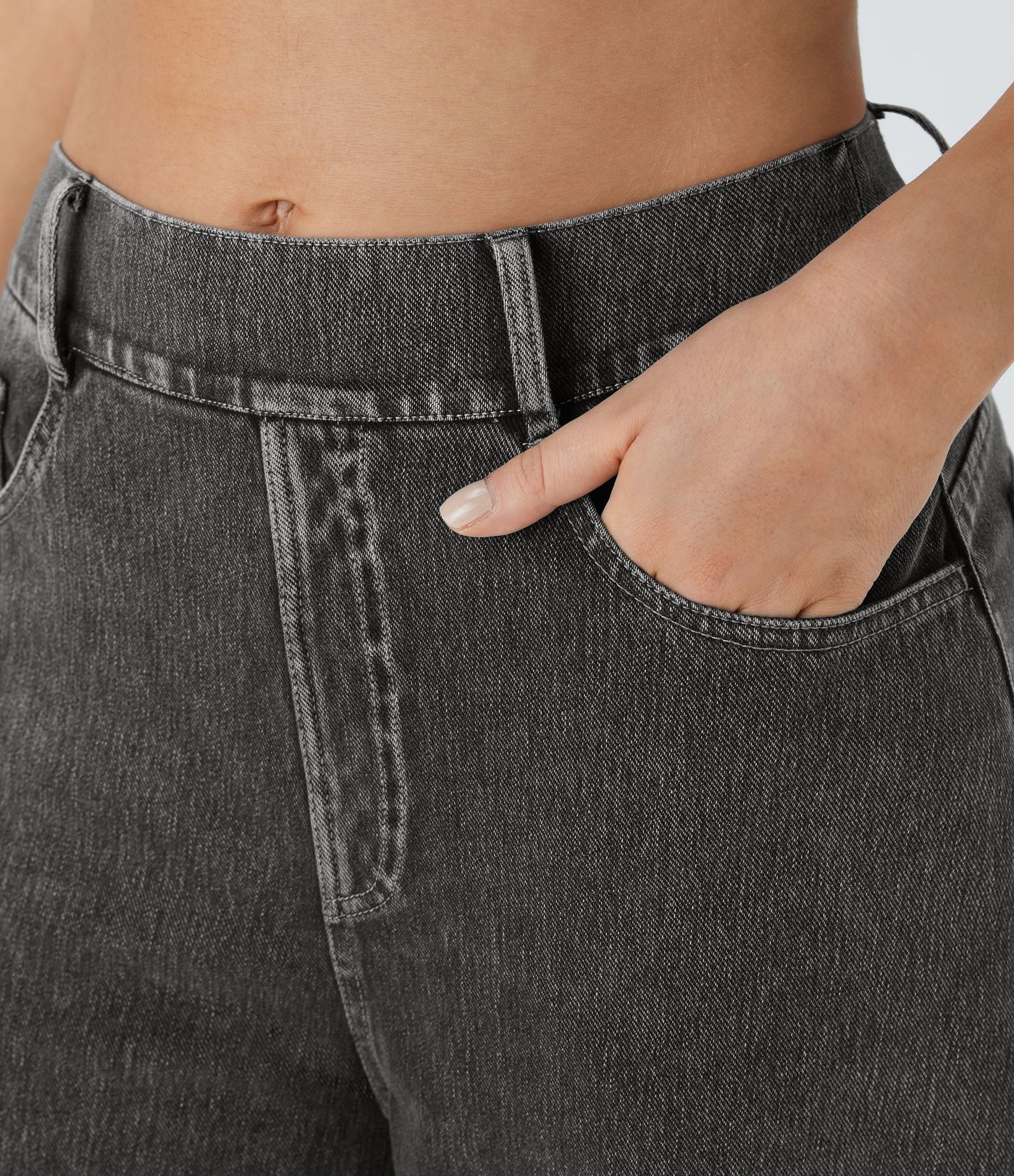 Halara Flex™ Mid Rise Taskut Barrel-lahkeiset Työfarkut