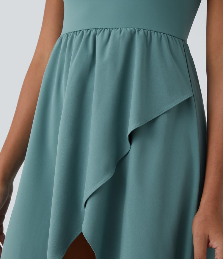 Breezeful™ High Low 2-Piece Pocket Flowy Midi Quick Dry Casual Dress