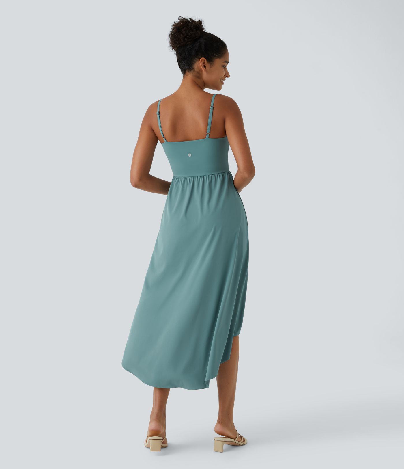 Breezeful™ High Low 2-Piece Pocket Flowy Midi Quick Dry Casual Dress