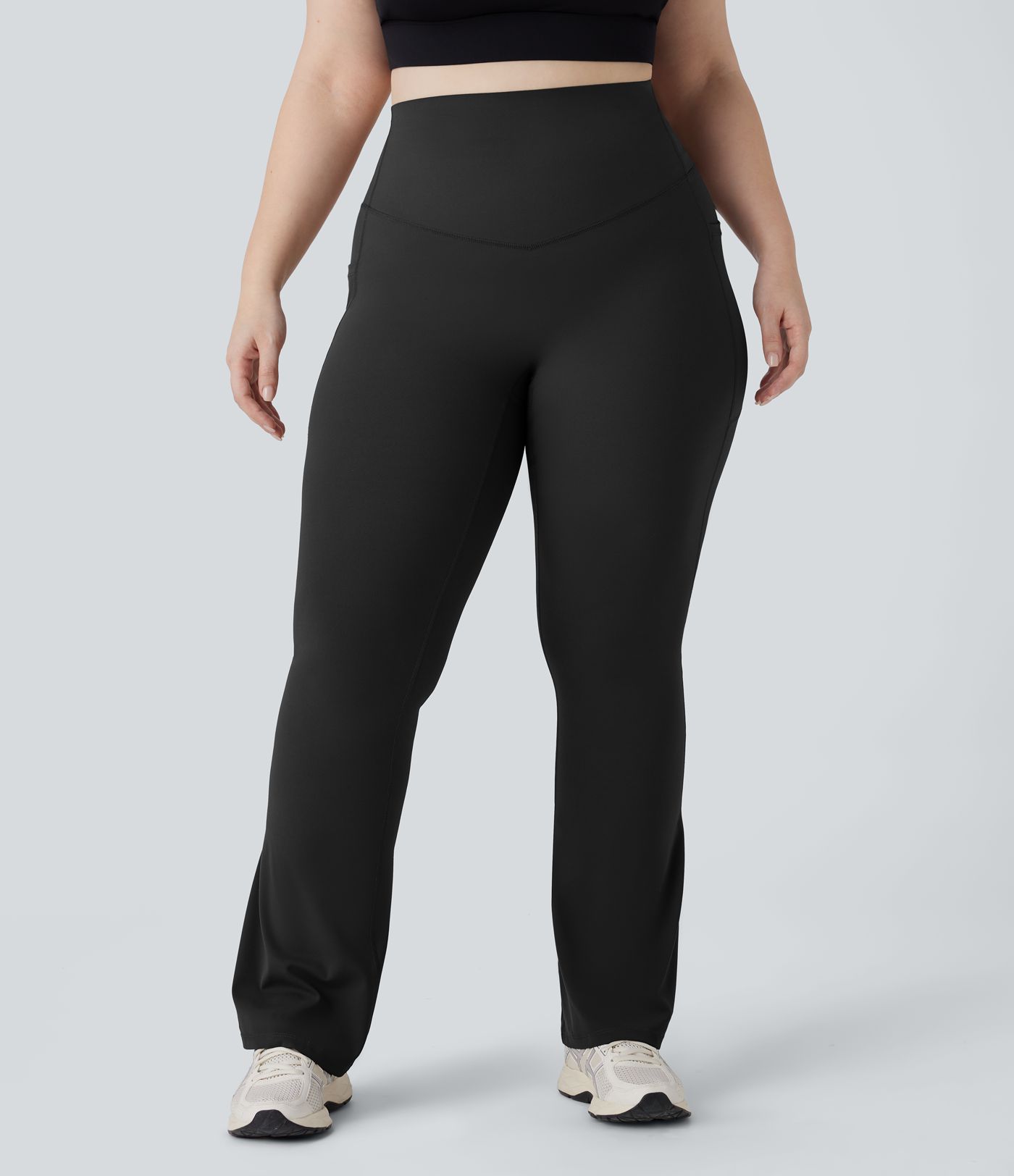 Halara UltraSculpt™ - Formende Bootcut-Yoga-Leggings mit hohem Bund, Seitentaschen und Bauchkontrolle