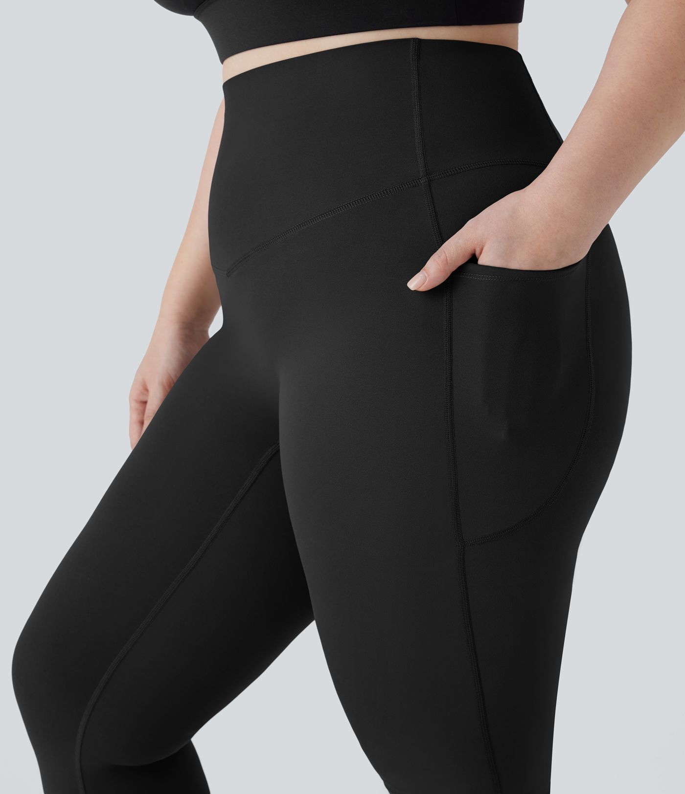 Halara UltraSculpt™ - Formende Bootcut-Yoga-Leggings mit hohem Bund, Seitentaschen und Bauchkontrolle