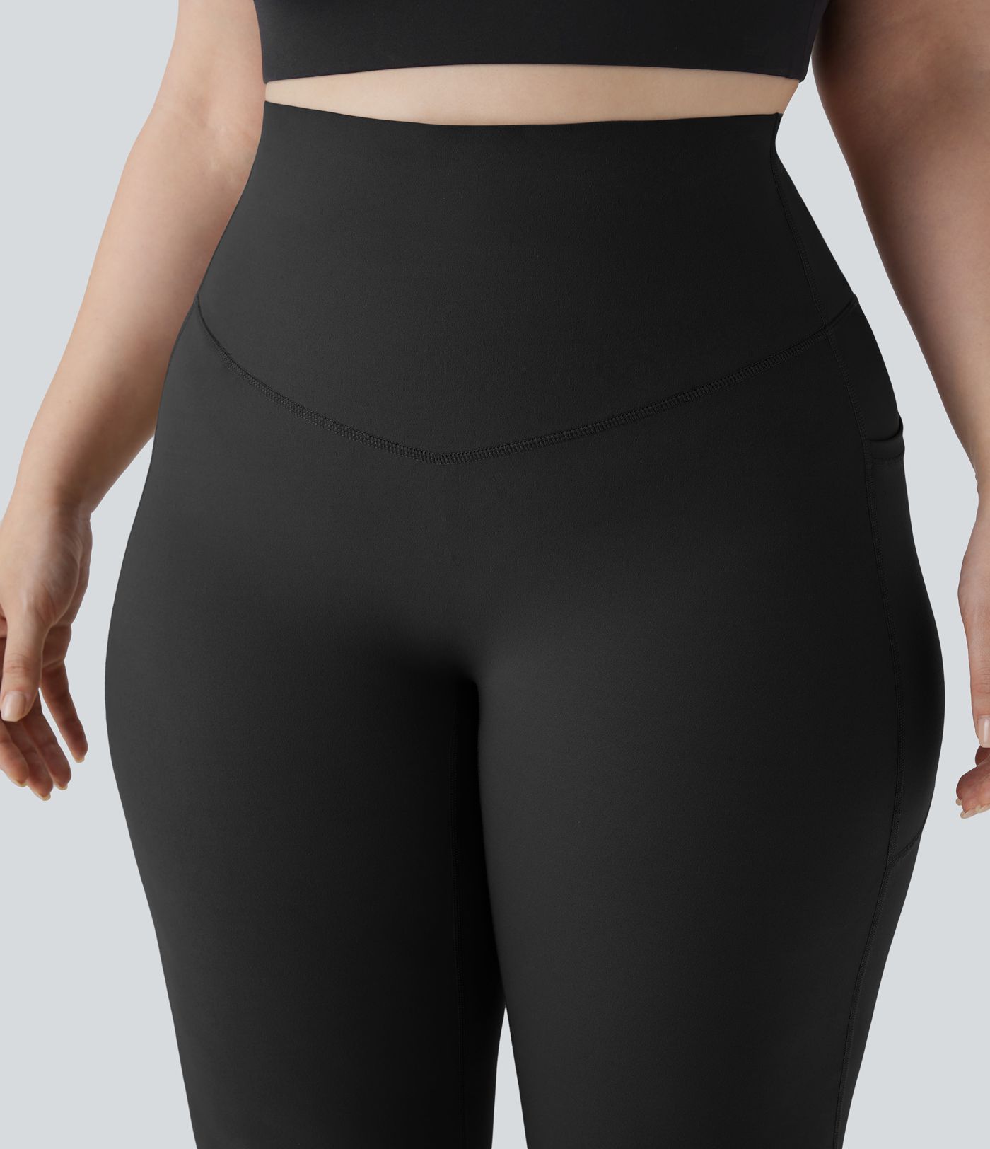 Halara UltraSculpt™ - Formende Bootcut-Yoga-Leggings mit hohem Bund, Seitentaschen und Bauchkontrolle