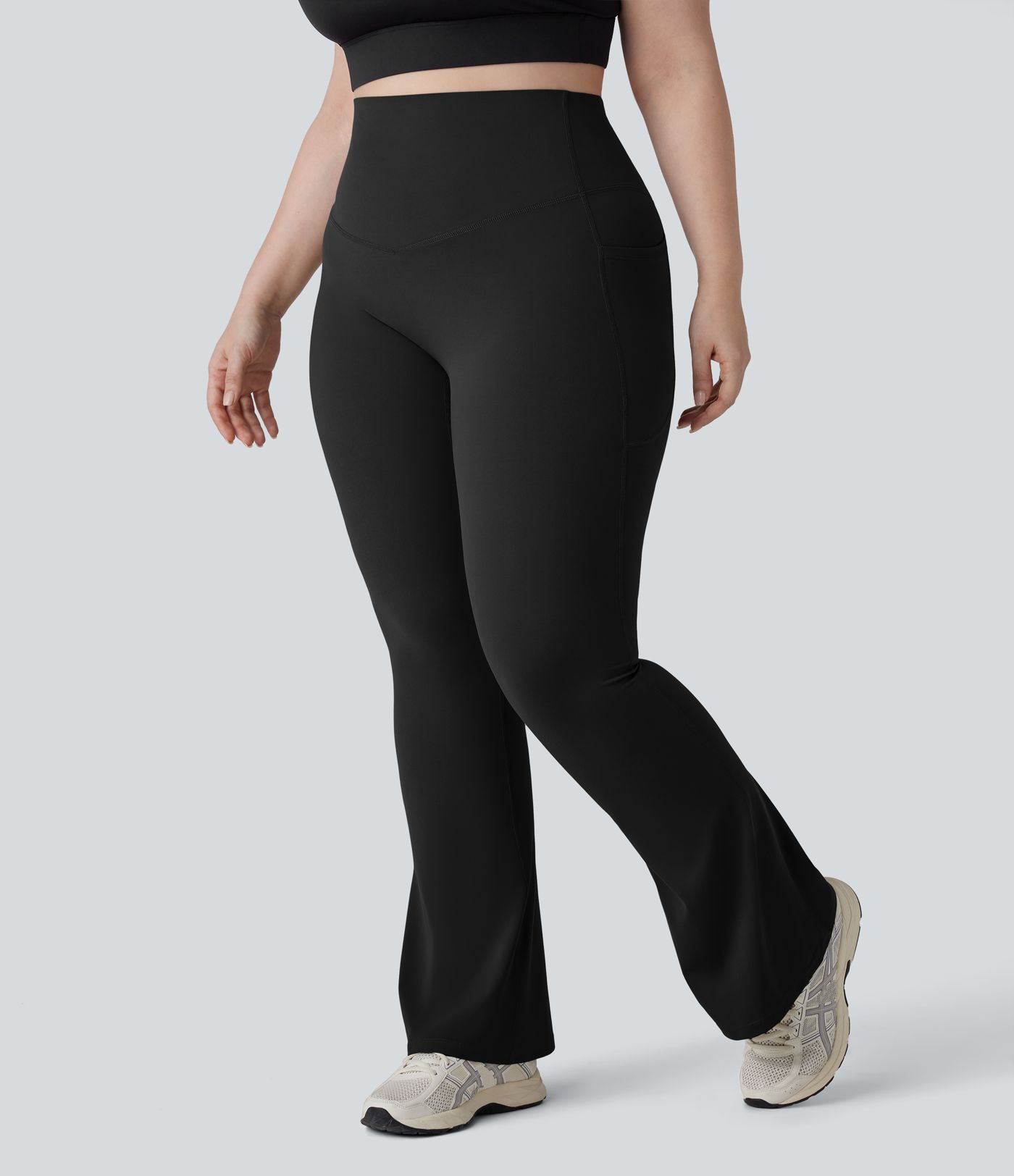 Halara UltraSculpt™ - Formende Bootcut-Yoga-Leggings mit hohem Bund, Seitentaschen und Bauchkontrolle