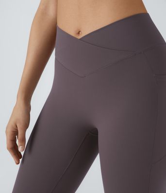 Patitoff™ 2.0 Pet Hair Resistant High Waisted Crossover Side Pocket Yoga Leggings