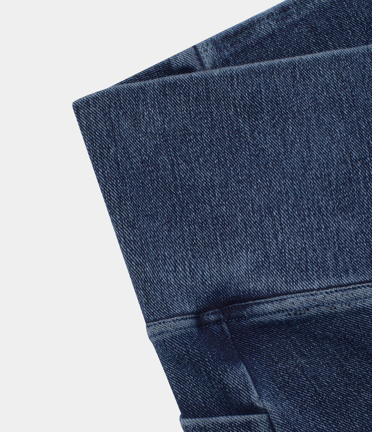 Jambiere de Lucru din Denim Spălat cu Buzunare Crossover Halara Flex™