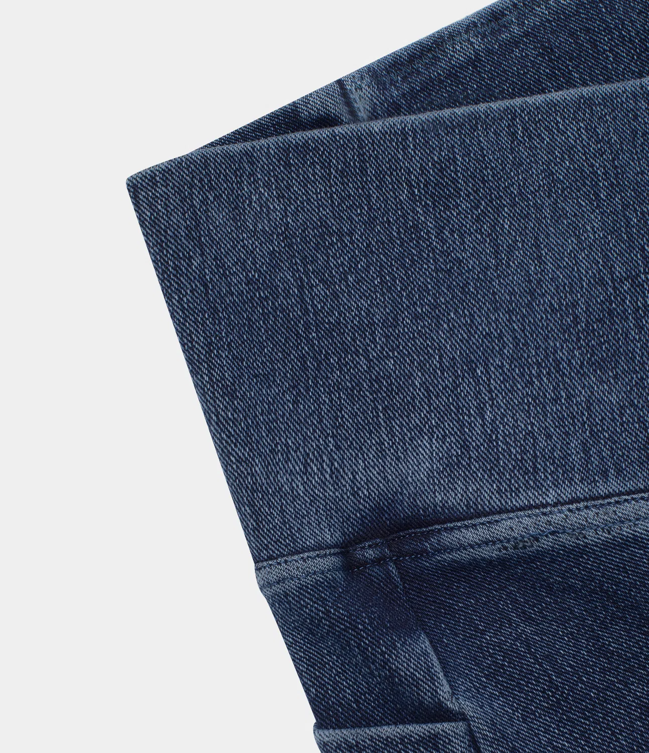 Halara Flex™ Jeans Crossover-Leggings aus elastischem Strick-Denim mit Seitentaschen