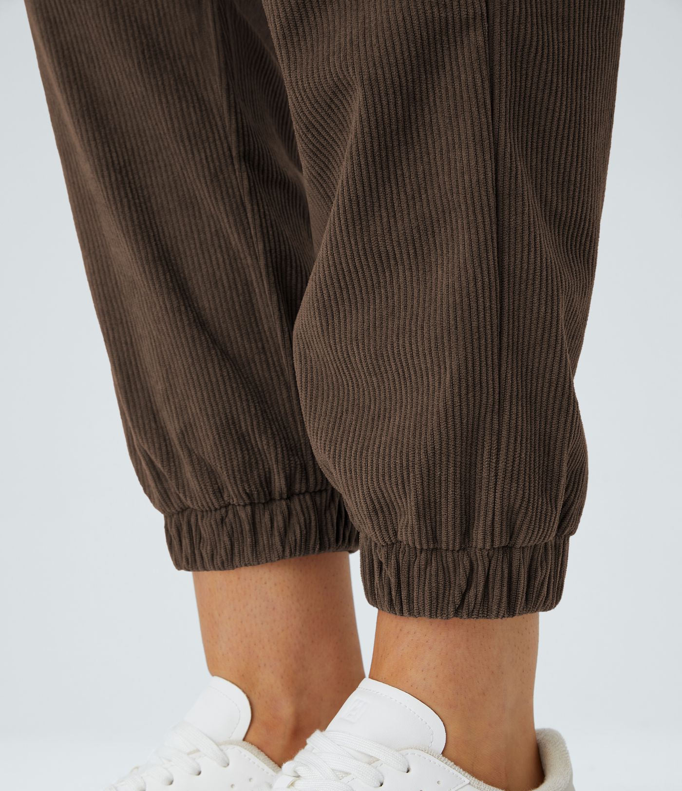 Pantalones de ciclismo de pana de tiro medio, de corte holgado, con bolsillos con cremallera