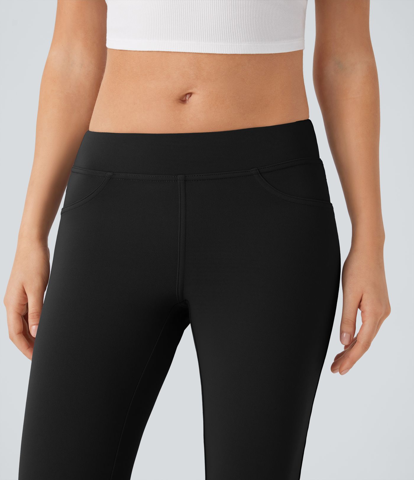 Leggings  acampanado bolsillo trasero tiro bajo