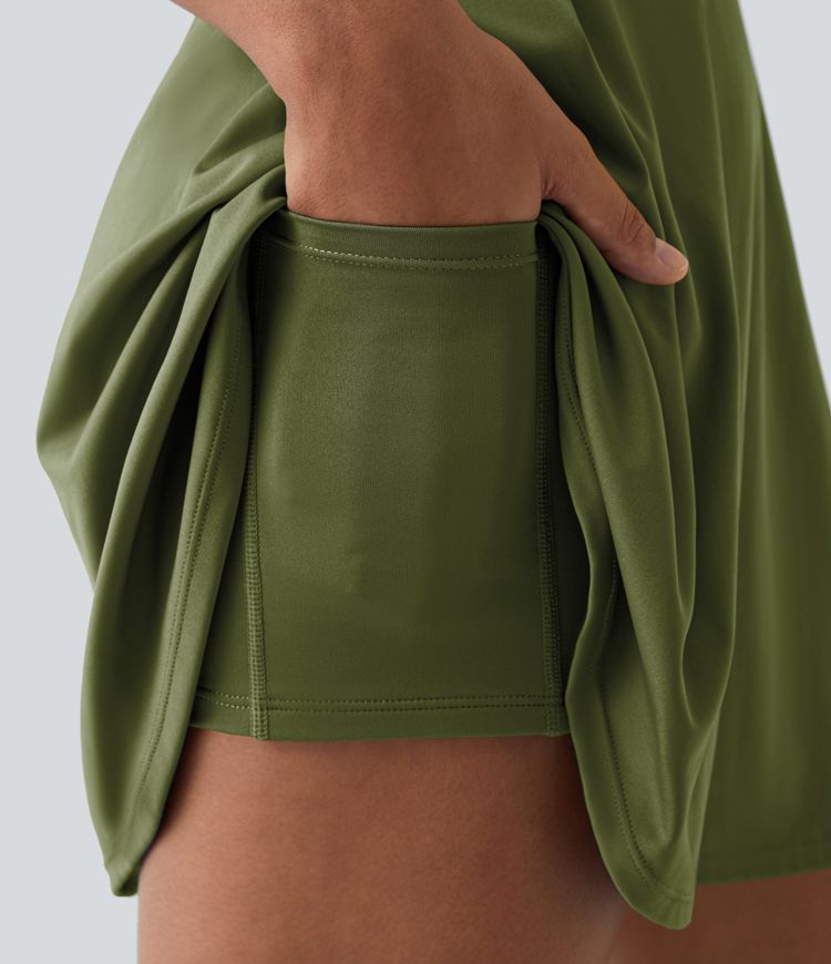 Rückenfreies, schlichtes, ausgestelltes, zweiteiliges Barre-Balletttanzkleid mit Schnürung-Venus