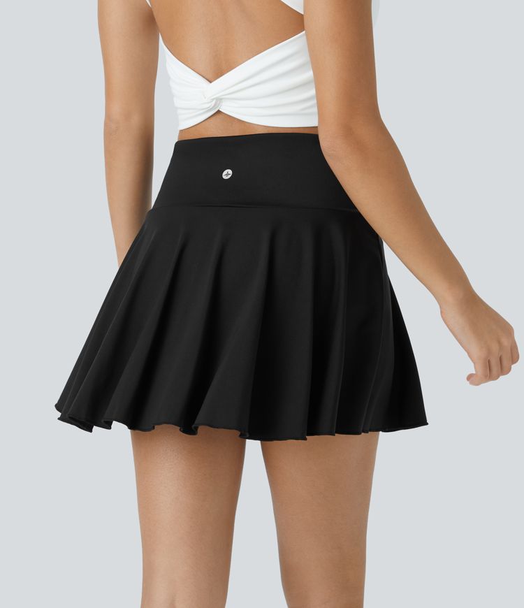 SoftlyZero™ Vzdušná Pohodlná Vysoká Sportovní Sukně s Křížovým Střihem 2-v-1 s Kapsou a Chladivým Povrchem - UPF50+