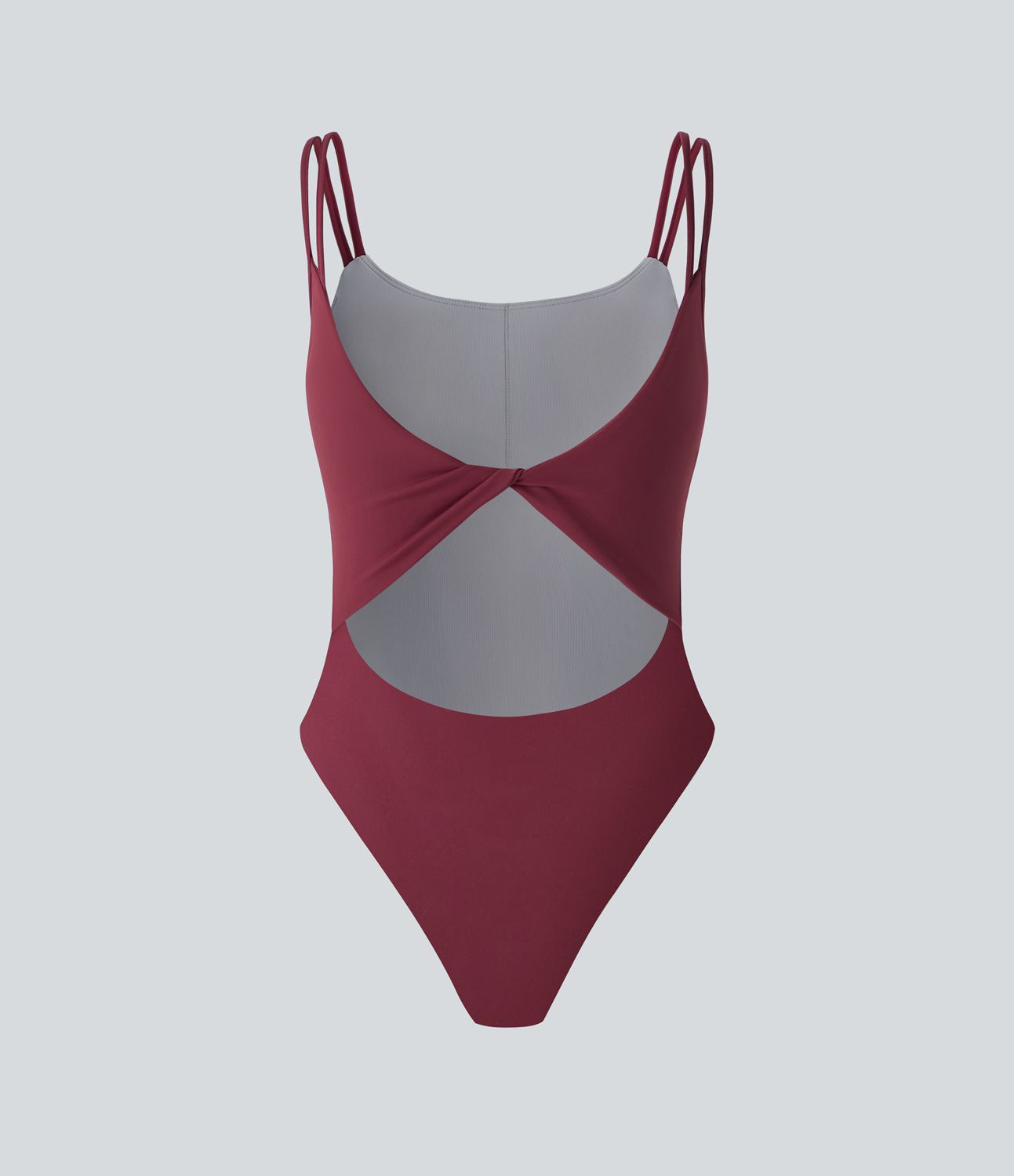 Double Strap Backless Twist Yoga Bodysuit