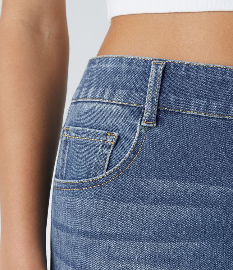 Halara Flex™ Mid Rise Pull On Pockets Casual Skinny Jeans